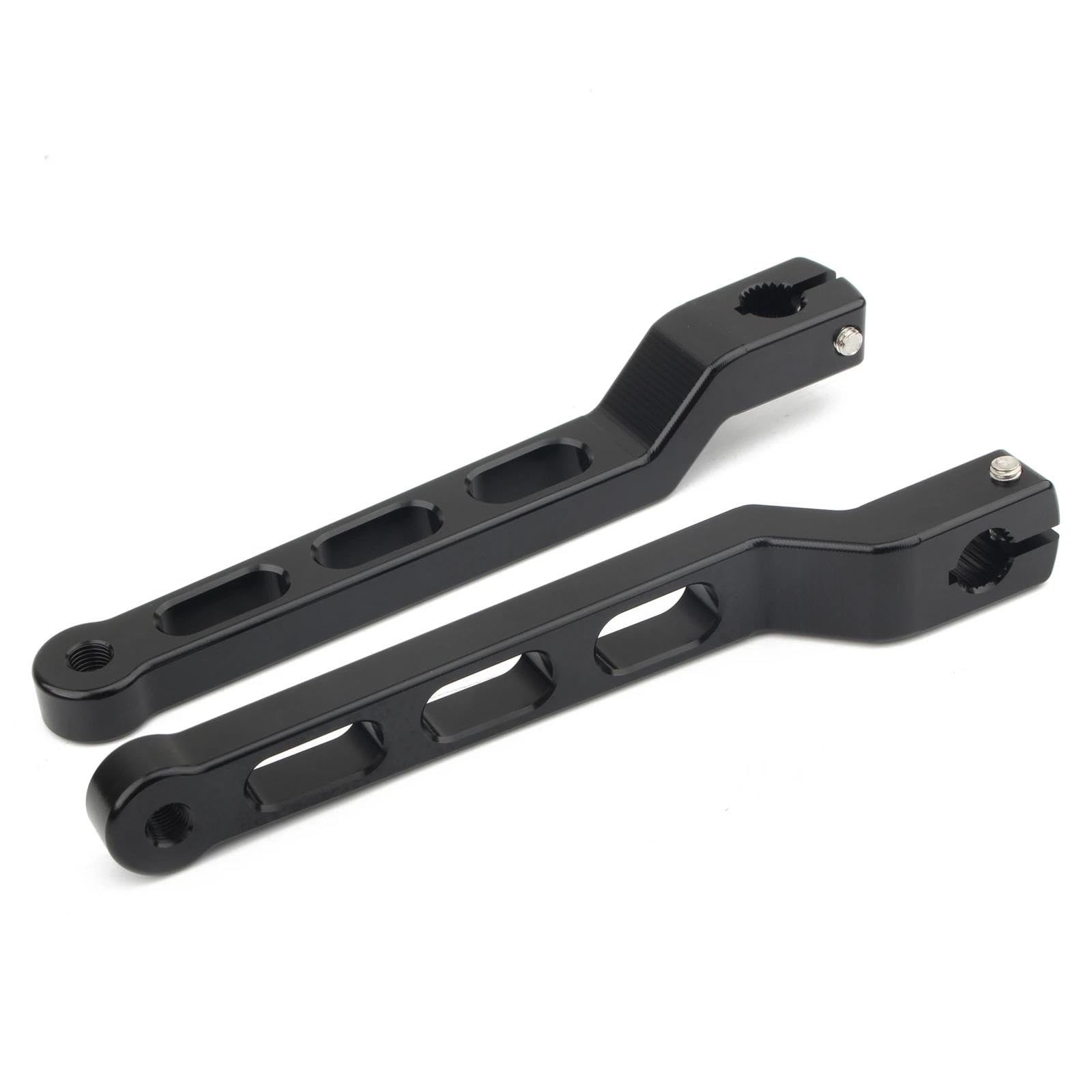 Dscshrfs Men's Black 1 For Touring Softail Road King Electra Glide Trike Fatboy Flst Flt Flht Motorcycle Heel/Toe Shift Levers Shifter Peg Arm(Black 1)