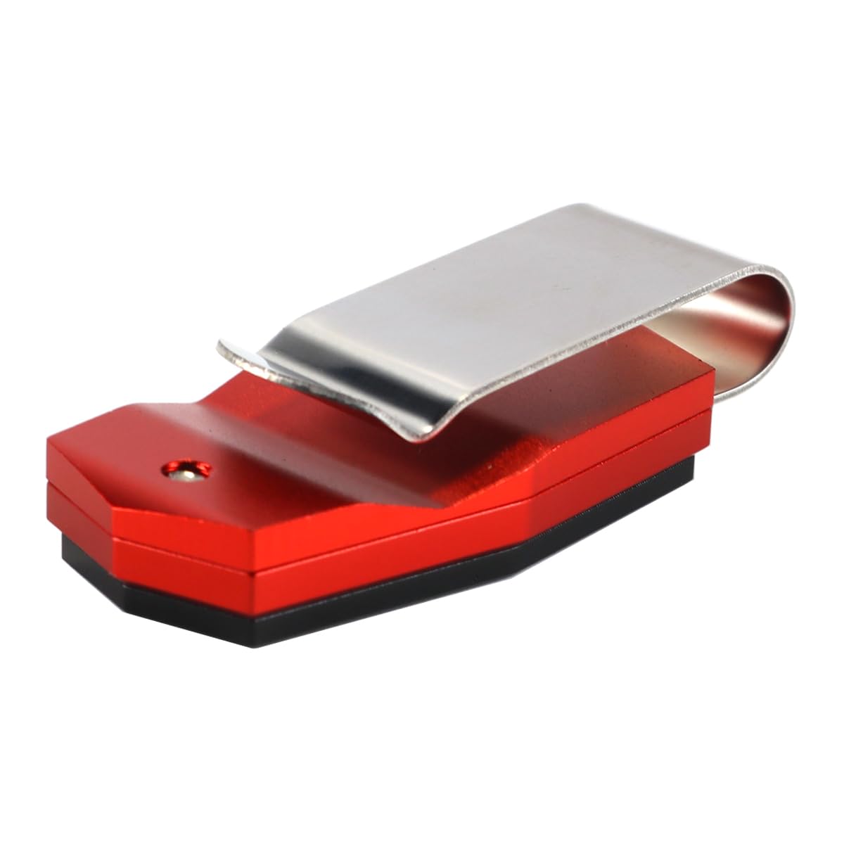 Porta gessetti da biliardo in lega di alluminio, accessori, gessetti coordinati di diverse forme [quadrato] rosso nero