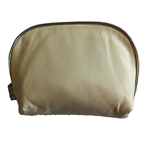 Cosmetic Canvas Cotton Bag (Silver Trim)