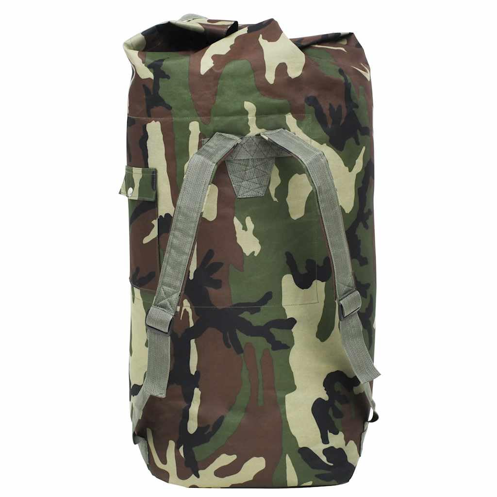 Seesack Armee-Stil 85 L Camouflage mit verstellbaren Schultergurten, seitlichem Tragegriff, wasserdichtem Oxford-Gewebe, ideal für Camping, Outdoor, Reisen, Sport, Wanderungen