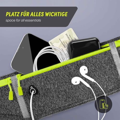 Ceinture de course pour Redmi Note 12 Pro 4G ONEFLOW avec 3 compartiments gris foncé