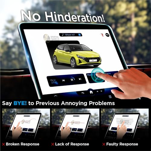 Image of Spartan Shield {2 PACK} SCREEN GUARD For NEW HYUNDAI i20 2024+ || INFOTAINMENT + INSTRUMENT Cluster Protector || Anti Scratch | HD Clarity | Water Resistant || Hyundai Digital Touch Screen Accessory 2026 [Not Tempered Glass] (10-inch Combo)