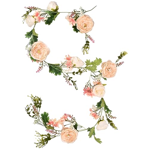 Artificial Flowers Garland, 180CM Fake Peony Rose Flower Vine