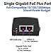 Gigabit PoE+ Injector, IEEE802.3at / 802.3af, 30W Power Ethernet PoE Adapter Replacement of UBIQUITI POE Injector U-POE-at, TPE-115GI, TL-PoE160S, 10/100/1000Mbps, Up to 100M (328ft)