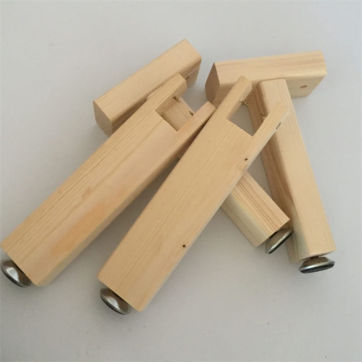 Confezione da 4 Piedini per mobili Regolabili, Piedini di Supporto per Rete a doghe per Divano Letto, Gambe per mobili in Legno massello, Piedini per armadietti, Piedini per mobili, Gambe per Tavolo