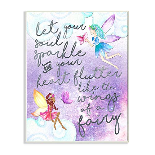 Stupell Industries Let Your Soul Sparkle Fairies Painting Wall Plaque, 13x19, Design by Artist Erica Billups