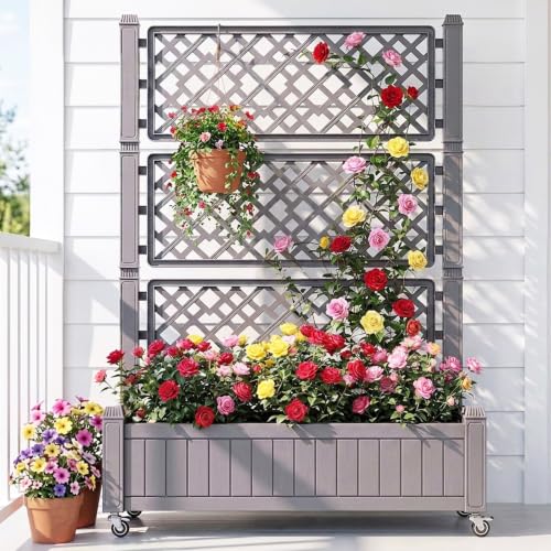 YITAHOME 3.6x1.5x5 FT Planter Box Trellis...
