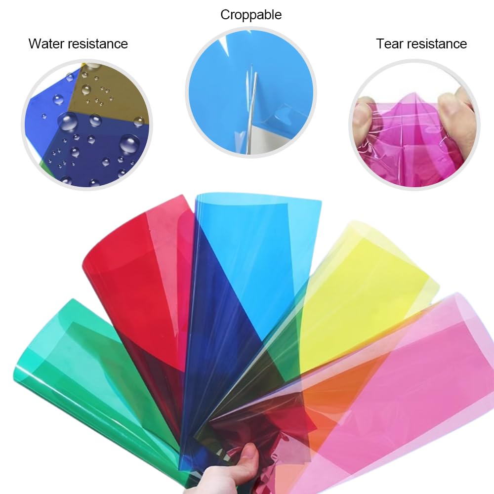 Flewdart Lot De 200 Films En Cellophane Multicolore - 20,5 X 20,5 Cm - Film Coloré Transparent - Pour Noël, La Saint-Valentin, Les Loisirs Créatifs - Emballage De Bonbons (coloré, 200 Pièces