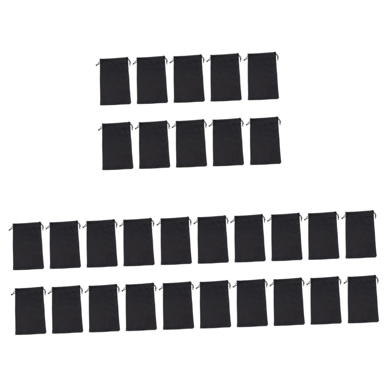 TOYANDONA 3 Sätze Aufbewahrungstasche Für Brillen Beutel Weiche Sonnenbrillentasche Brille Kordelstring -tasche Tragbares Brillenetui Tragbare Brillentasche Flanell Schwarz 25 Stück * 3