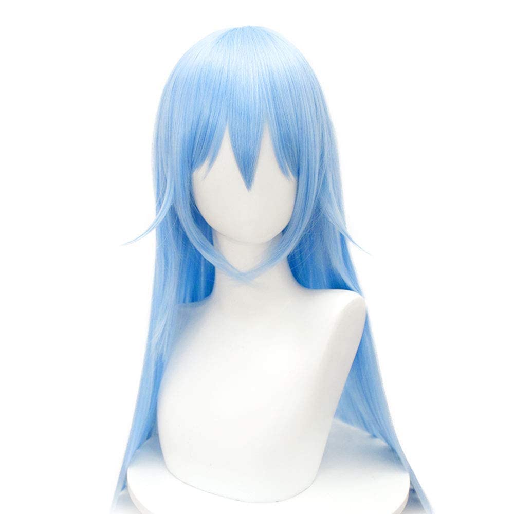 Rimuru Tempest Perucken Als ich als Schleim wiedergeboren wurde Wig Anime Cosplay Haar Lange blaue Perücke Mädchen Frauen Kinder Jugendliche Erwachsene Perucke Halloween Party