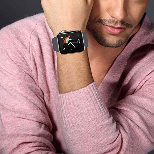 Image of GRIPP Soft Silicone Watch Strap for 40mm /41mm /42mm, Watch Series 11 /10 /9 /8 /7 /6 /5 /4 /3 /2 /1, SE 3 /2 /1, Slim, Lightweight, Adjustable (Watch Not Included) - Charcoal