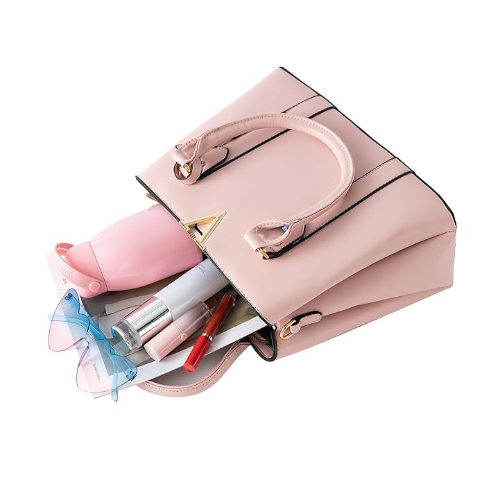 Image of Women's Handbag Tote Bag Premium PU Leather Shoulder Bag with Top Handle & Detachable Strap - Stylish Large Capacity Purse for Office, Casual & Party Use