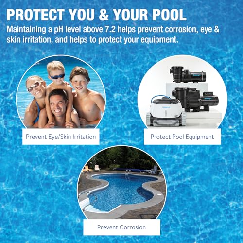 Image of Doheny's pH Plus | Raise Your Swimming Pool pH Level | Pro-Grade Granular Soda Ash (Sodium Carbonate) | Proper pH Levels Protect Equipment & Prevent Eye and Skin Irritation | 25 LB Bucket