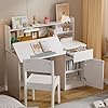 Pakalife kids study desk and chair setchildren study table with 3 color lightstiltable desktopmulti functional wooden table for kids 5 12student writing desk with hutchstorage cabinet for bedroom  urban country home decor