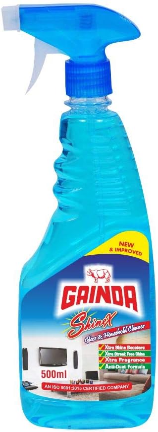 Gainda ShineX Glass & Household Cleaner Surface Cleaning Spray Bottle Streak-free Cleanser for Mirror, Home Appliances & Commercial Use -500ml