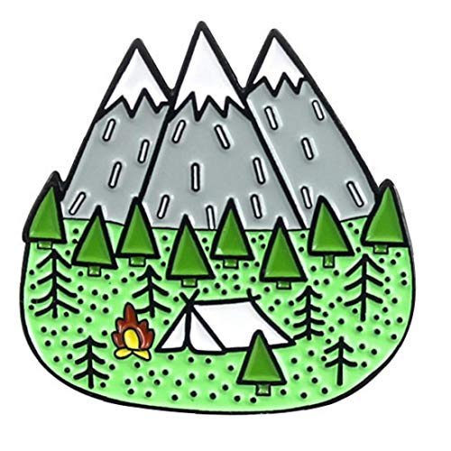 LAVALINK Forêt De Montagne Jungle Émail Broche Pins Dripping Huile Collier Étiquette pour Veste Manteau Robe Décor Bijoux Cover