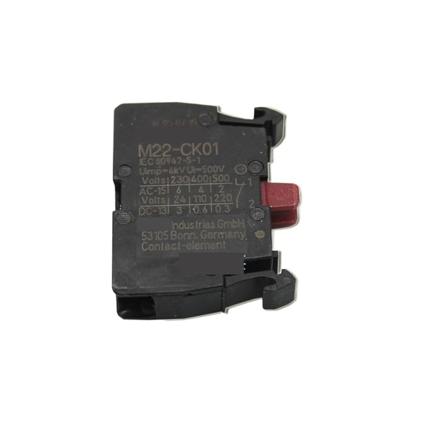 Button Contact M22-CK01 Normally Closed circlip Front Installation