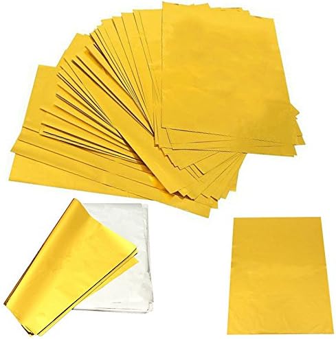50 Sheets A4 8"x12" Gold Transfer Heat Foil Paper Laser Printer Hot Laminator