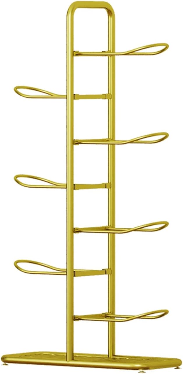 Sports Equipment Organizer Basketball Storage Display Rack, Removable Sports Ball Organizer Stand with Base, Garage Storage Holder for Volleyball Football, Easy to Install,Gold 146