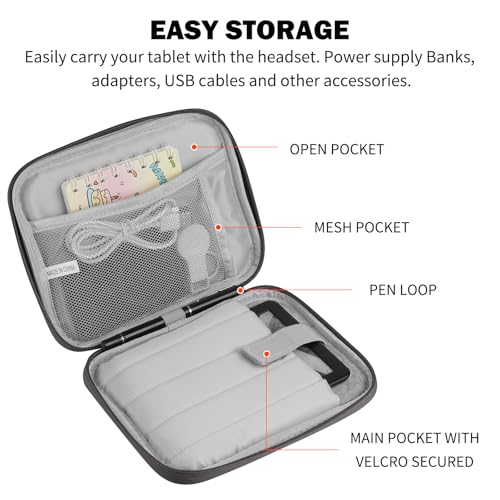 Image of HoYiXi Universal Sleeve Bag for 6 inch,6.8 inch,7 inch Kindle Paperwhite /Colorsoft 2024-2012 Compatible with 6 inch-6.8 inch All-new Kindle /Kobo /Tolino /Sony,6 inch EReader with Anti-Drop Protective Cover,Grey