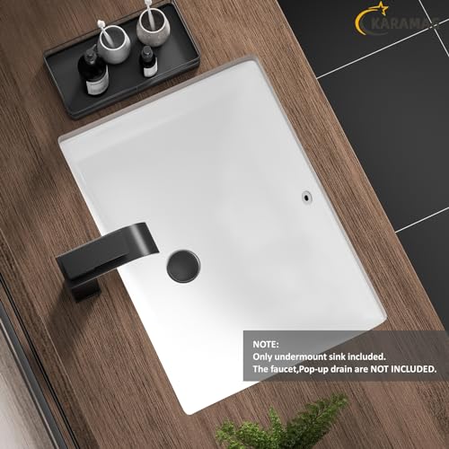Image of Ada Compliant 20 inchx15 inch White Ceramic Rectangle Undermount Bathroom Sink with Overflow (20 inchx15 inch)