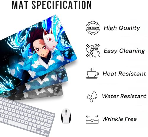 Image of Extra Large Non-Slip Gaming Mouse Pad (23x11.5 in) - Extended Desktop Mat for Computer Keyboard and Mouse (23-KEYPAD)