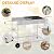 JY QAQA Grill Table for Weber 22" & 18" Original Kettle, Stand Cart for Jumbo Joe, Master-Touch, Performer Charcoal Grills with Sliding Lid Rack, Spacious Surface, Lockable Wheels for Outside