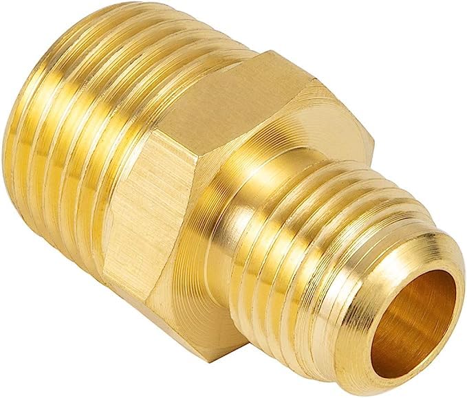 SOLTAIREJACO Brass 1/2 Male to 1/2 Male Hex Union Reducer, Gas Adaptor, Connector Olive Union| Reducing Hex Nipple Half Union| Threaded Brass Screwed Pipe Quick Connector |BSP Thread