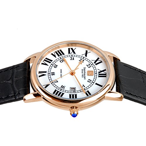 Men's S0722 Classic Delémont Swiss Quartz Stainless Steel Watch with Black Leather Band4