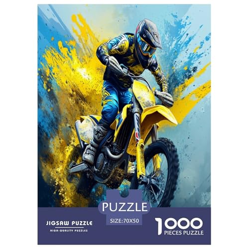 Rompecabezas imposible de moto de cross de 1000 piezas, el reto definitivo de 70x50cm