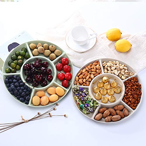 Amazon.com: 1 pc 6-Compartment Food Storage Tray Dried Fruit Snack Plate  Appetizer Serving Platter for Party Candy Pastry Nuts Dish (Color : Beige)  : Home & Kitchen