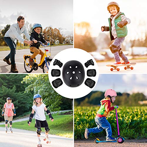 Wayeee Kids Bike Helmet Set Skateboard Knee Pads, Helmet Pad Set Protective Gear Set thumb #7