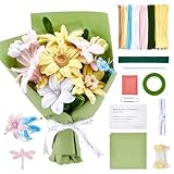 Peacoblue 500 Stück Bunte Bastel-Rohrreiniger Blumen-Set für Monet-Garten Strauß, Chenille-Stiele DIY Blumenbastelset für Heimdekoration, Geburtstage, Muttertag, Jubiläen, Abschlussfeiern