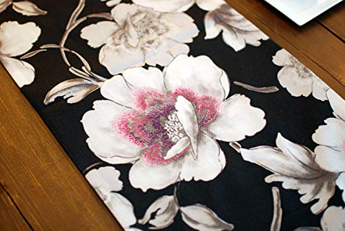 Chemin de table rectangulaire en polyester fleurs décoration de table - 6