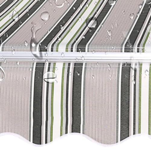 Toile de store rétractable en polyester multicolore pour terrasse et fenêtre - 6