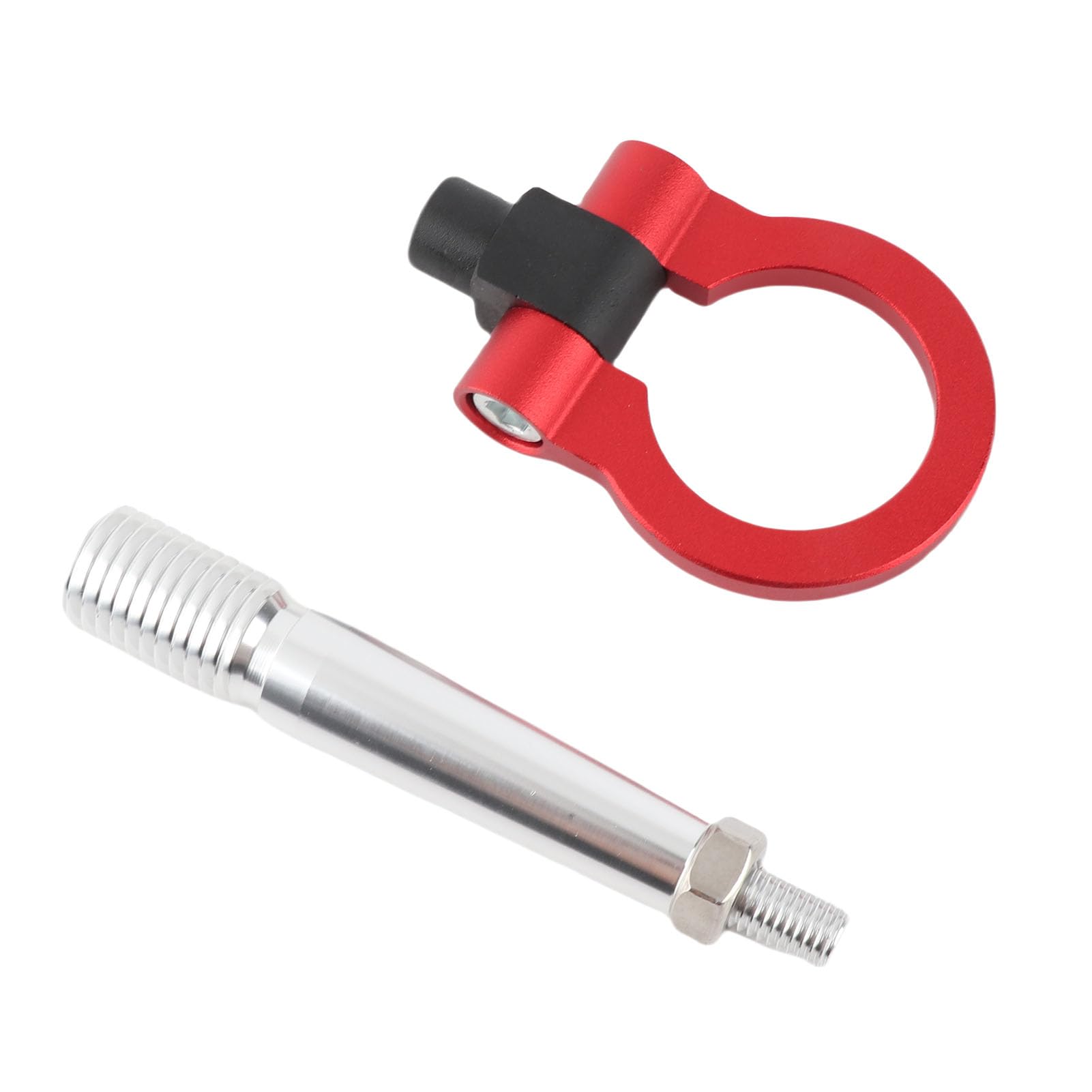 Qiilu Gancio di traino per auto, gancio di traino anteriore posteriore per anello di traino a vite stile JDM adatto per FX35/FX45/FX50 QX70(Rosso)