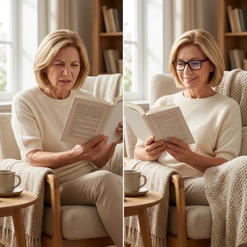 Image of Eyekepper Blue Light Filter Reading Glasses - Reduce Eye Strain Computer Readers - Tortoise /Red 1.25