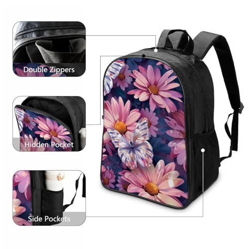 Mochila de viaje infantil para excursiones y preescolar con flores 3