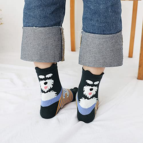 Image of CaiDieNu Women's Animal Toe Socks - Cotton Five Finger Colorful Funny Casual Crew Socks for Ladies