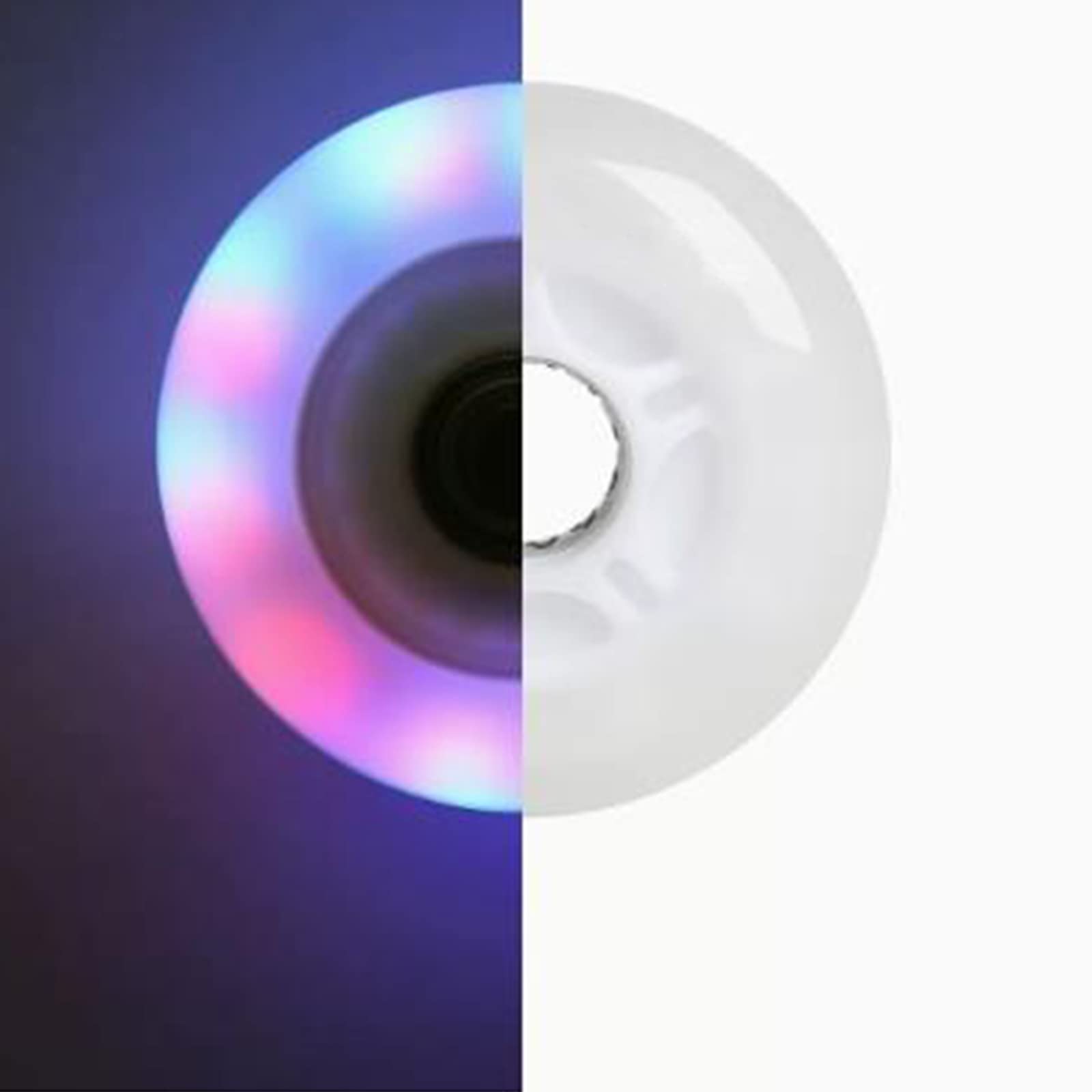 Generico Koła do łyżworolek na zewnątrz wewnątrz oświetlają 72 mm 76 mm 80 mm LED Flash Flash Koła wymienne do łyżwiarstwa łyżwiarskiego - 8 szt