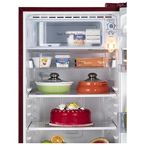 Image of LG 190 L 3 Star Direct-Cool Single Door Refrigerator Appliance (GL-D201ARRD, Ruby Regal, Base stand with drawer & Fast Ice Making, 2022 Model)