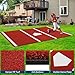 Hoguyexila 12 x 6 ft Baseball Hitting Mat, Softball Batting Mat with Home Plate & Antislip Rubber Backing, Anti Fade Portable Batters Box Turf Mats for Indoor Outdoor Training Batting Stance Practice