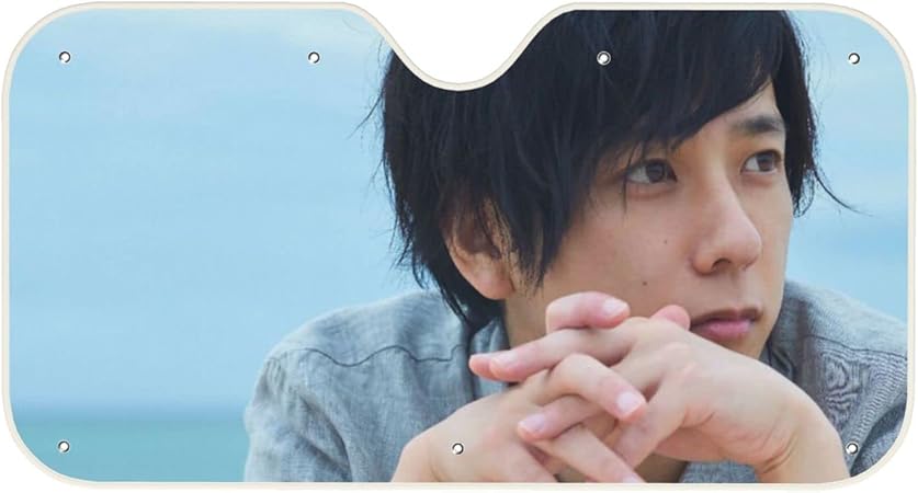 Amazon 二宮和也 2 サンシェード かわいい おしゃれ車用サンシェードサン 簡単取付 保護 カバー 車窓日よけ フロントカバー ト紫外線対策 カーフロントガラスカバーフロントガラス用 ガード 車 バイク 車 バイク