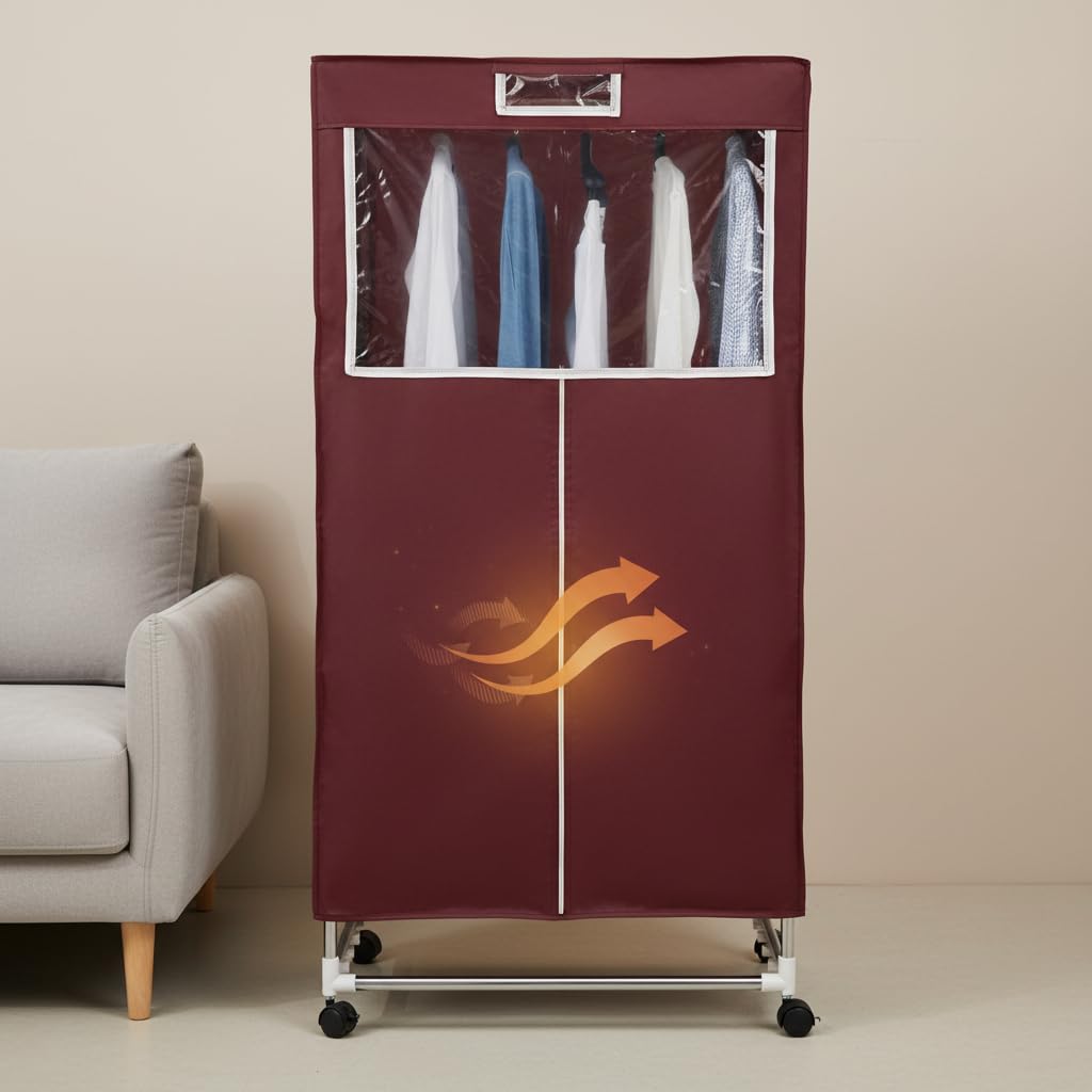 Asciugatrice elettrica da 1500 W, asciugatrice ad aria calda con due camere, asciugatrice portatile pieghevole, impostazioni timer, case adatte, appartamenti, alloggi per studenti e roulotte