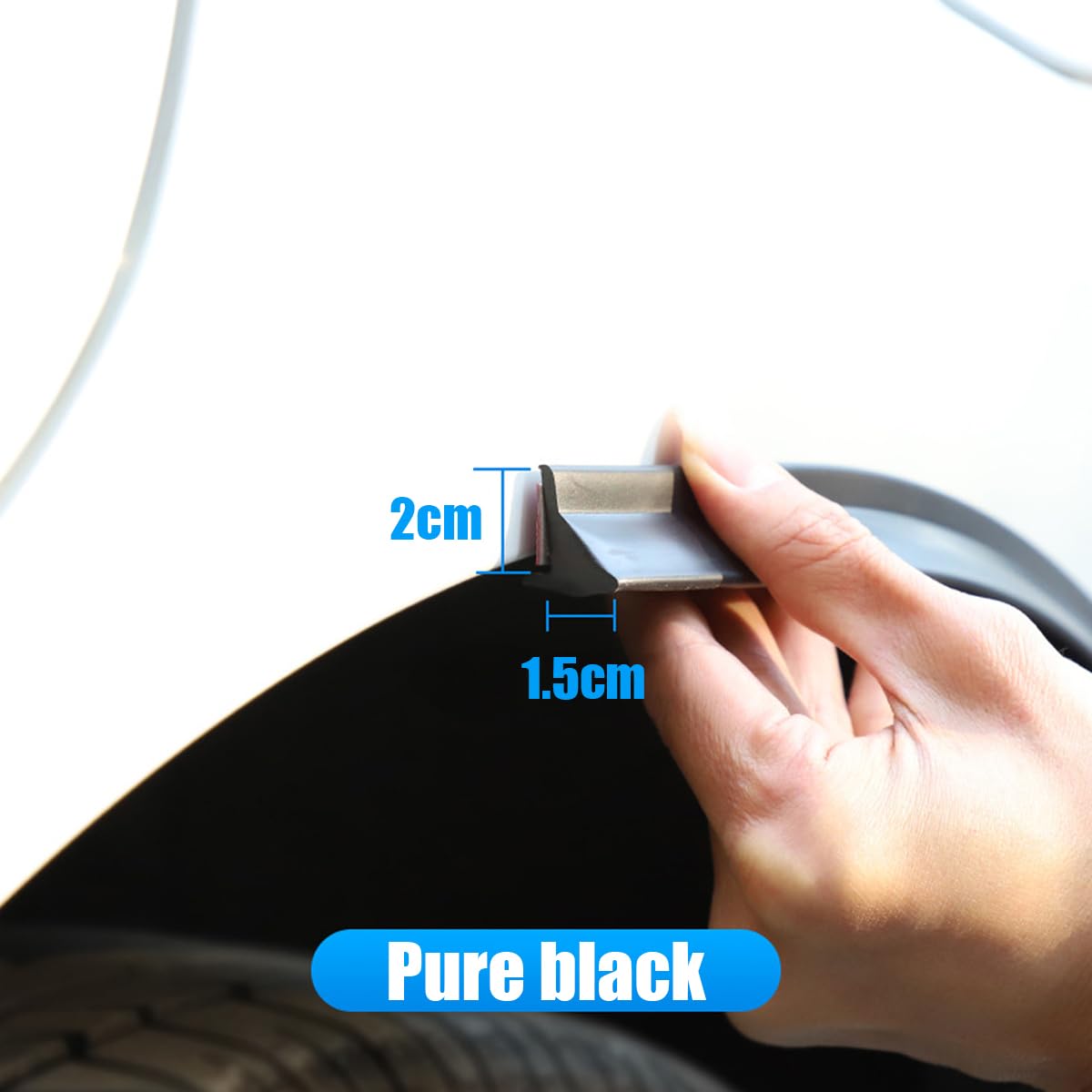 Adunsiaoto Kotflügelverbreiterungen - L-förmiger Radlaufschutz Aus PVC Schwarz