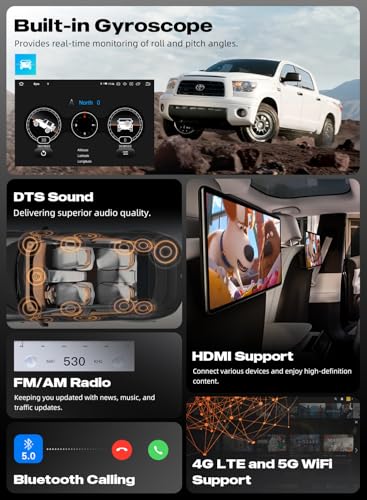Image of Dasaita 11.6 inch Car Stereo for Toyota Tacoma 2016-2022 | 6GB+64GB, 2K QLED Screen, Apple CarPlay, Android Auto, BT 5.0, 4G LTE, 5G WiFi, Plug & Play Upgrade, GPS Navigation
