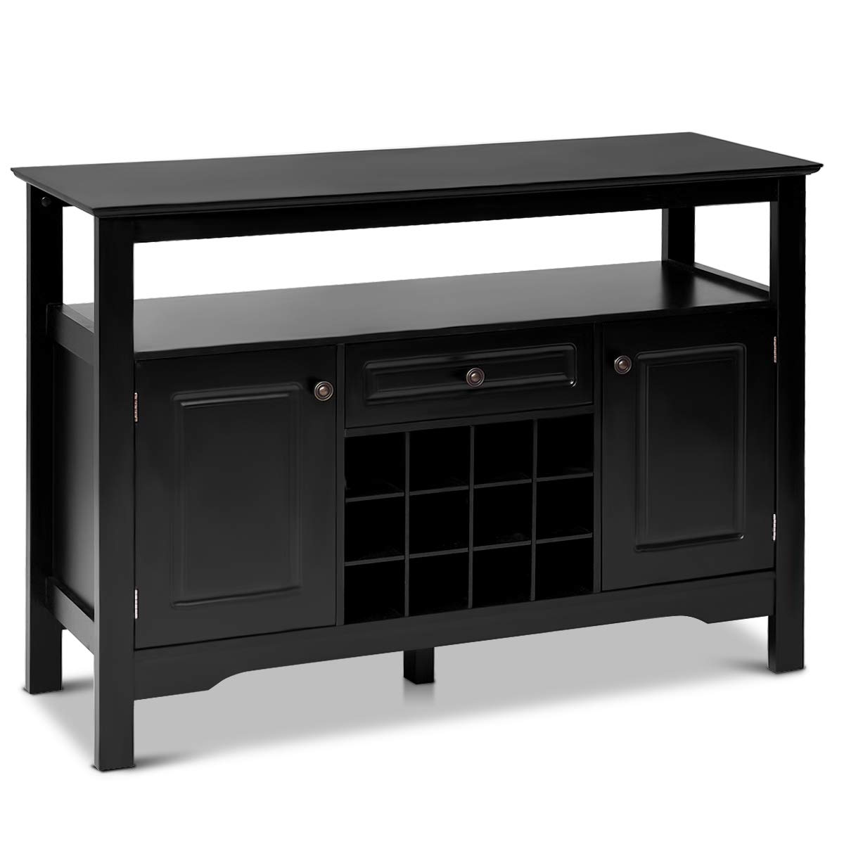 Giantex Sideboard, Farmhouse Buffet Storage 12 Wine Bottle