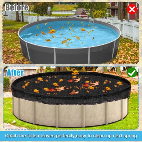 Red para hojas de piscina redonda 30 ft 34.5 x 34.5 ft miniatura 2