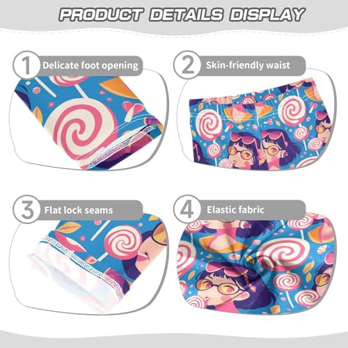 Lollipop Girl Kids Girl's Leggings Stretchy Full Length Leg Yoga Pants Running3