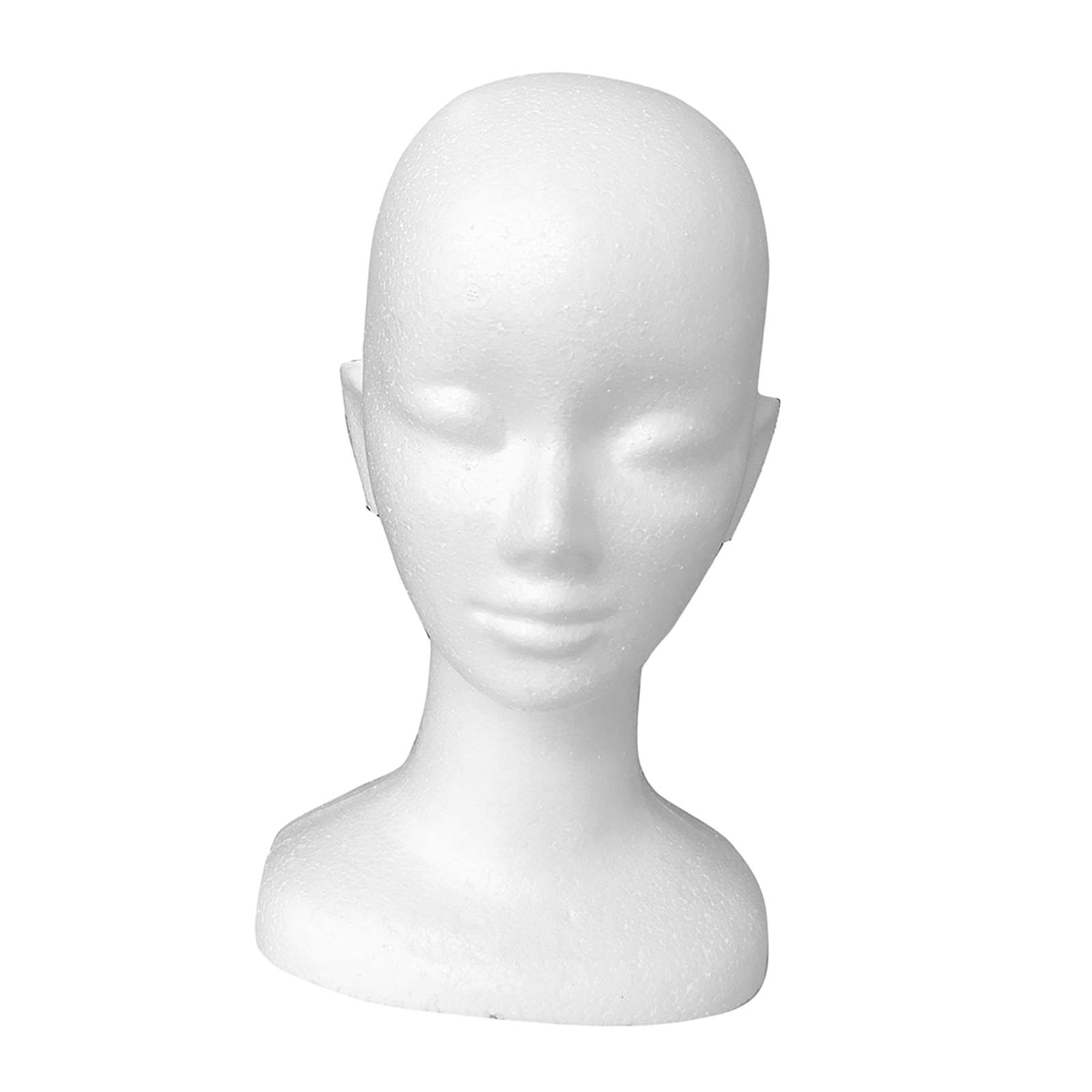 Testa Manichino Femminile in Schiuma con Collo Lungo per Parrucche Cappelli Sciarpe Occhiali Da Sole Gioielli Accessori Supporto Perrucca Da, 4 pezzi